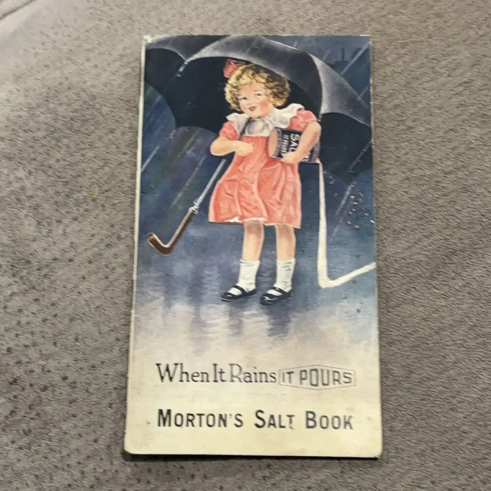 Morton's When It Rains It Pours Salt Booklet S-1329 Vintage Original 1940-59